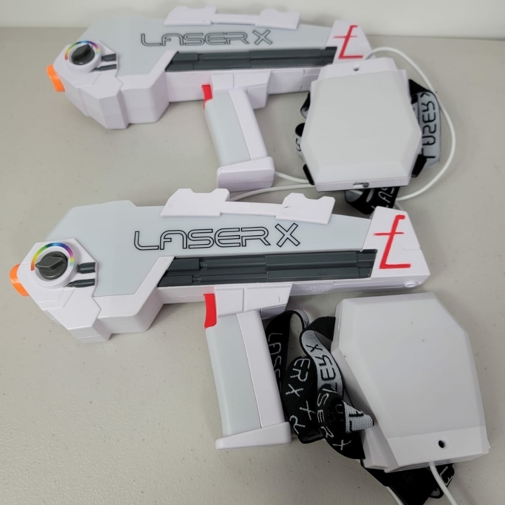 Laser X Two Player Revolution Double Blasters Battery Operated Laser Tag Gaming